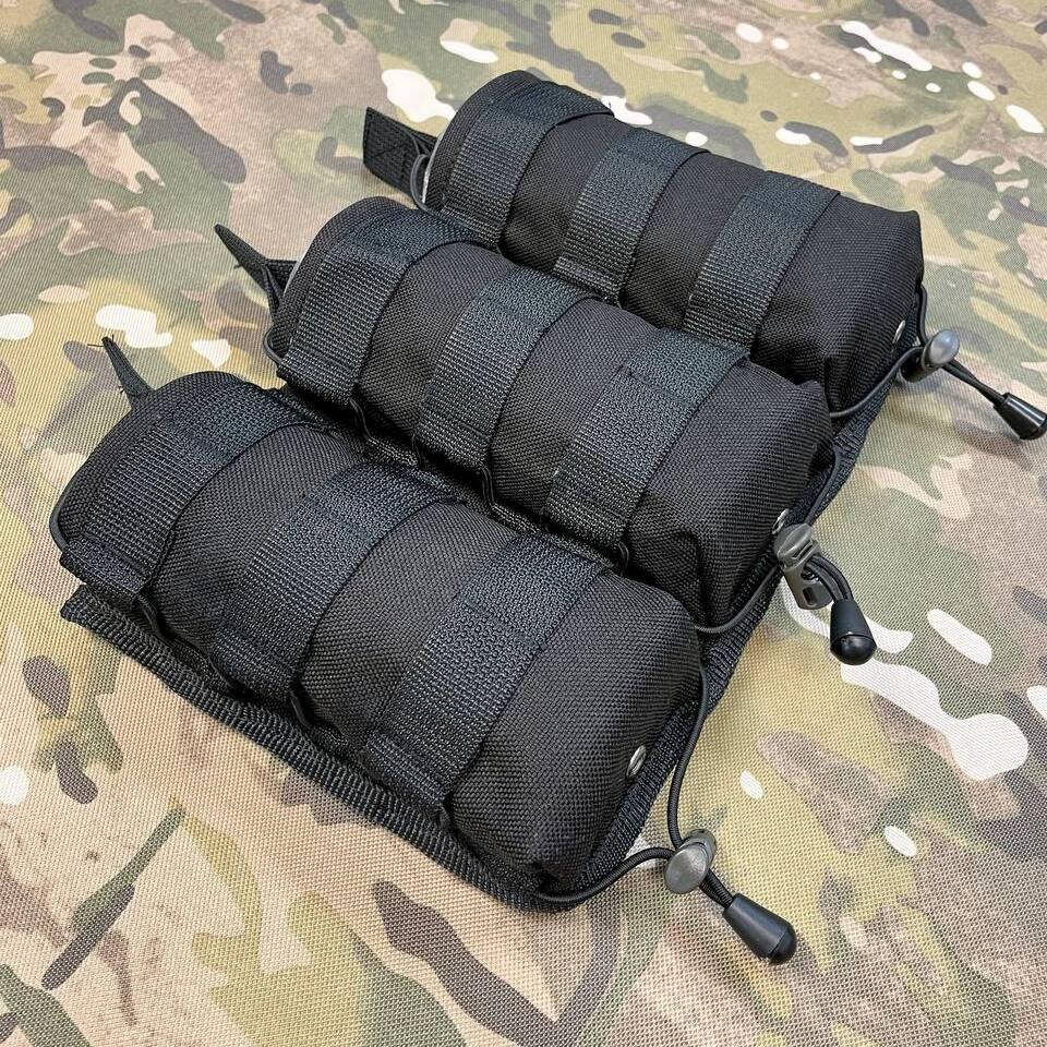 

Подсумок для 3 магазинов | Чёрный | Кордура | MOLLE | БШЦ, Черный