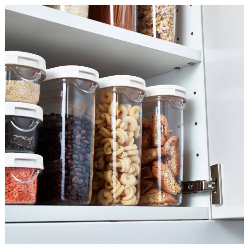 

ИКЕА/365+ Контейнер+крышка д/сухих продуктов, прозрачный, белый, 1.3 л 80066723 IKEA, ИКЕА, IKEA 365+