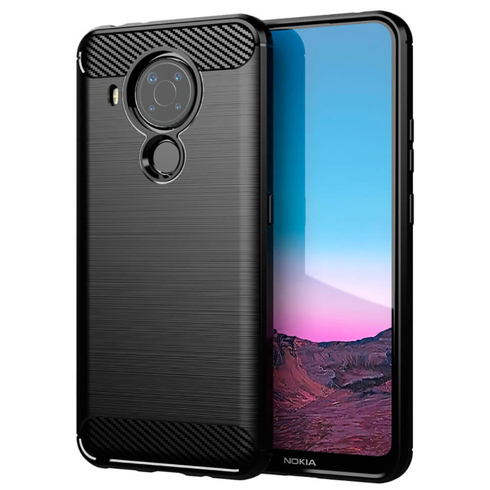 

Чехол Lenuo Carbon Fiber для Nokia 5.4 Black, Черный