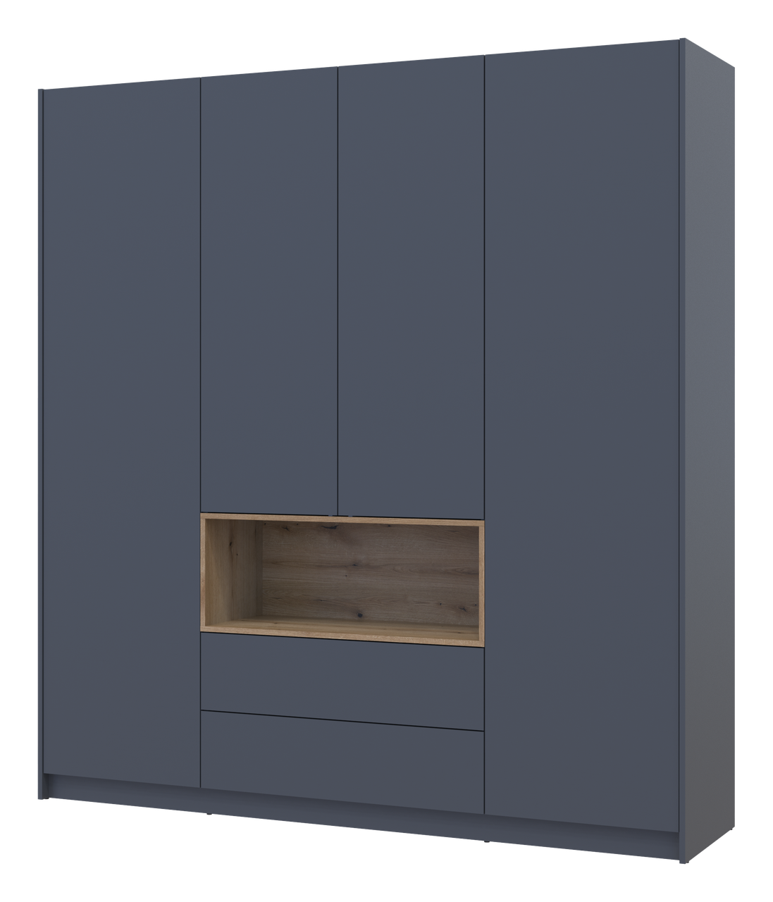 Шафа для одягу з нішею Doros Дейл Графіт/Дуб Евок 4 ДСП 206х52х220 (80737724) 4