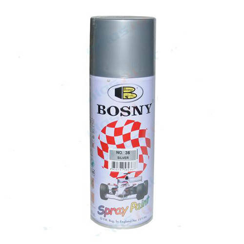 

Краска аэрозольная акриловая BOSNY 36 серебристая 400мл 151395, Серебро
