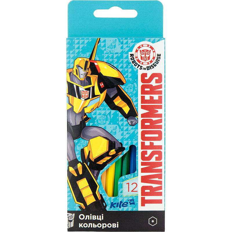 

Карандаши шестигранные цветные 12 цветов Kite Transformers TF17-051