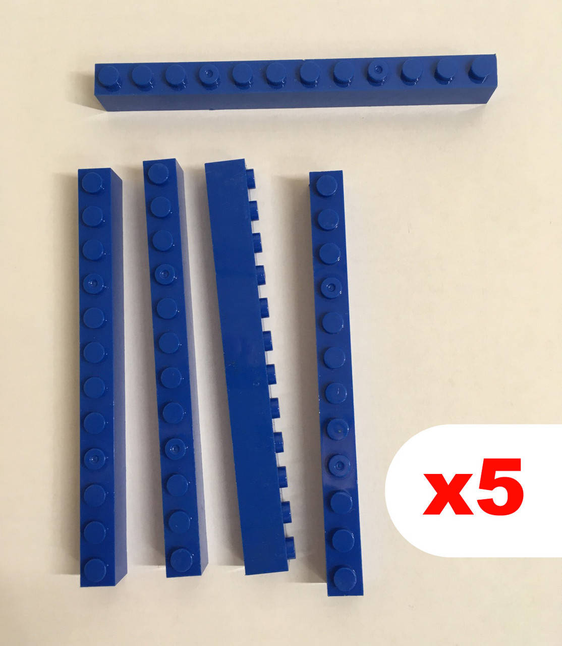 

Кубики 1х12 пина, стандарт Лего Classic (синий) 5 шт