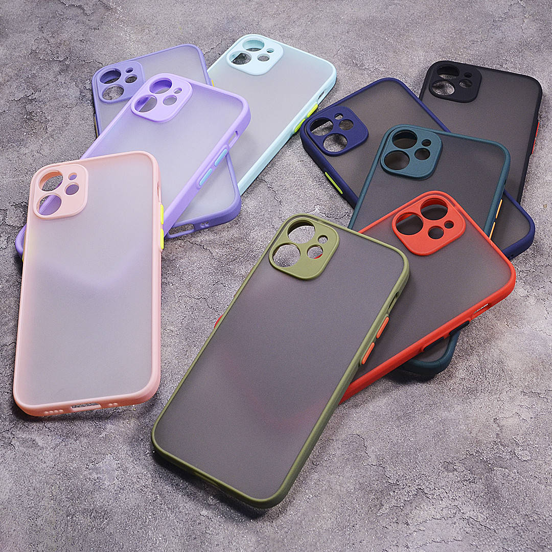 

Пластиковый чехол с цветными боками и защитой на камеру Apple iPhone 12 mini