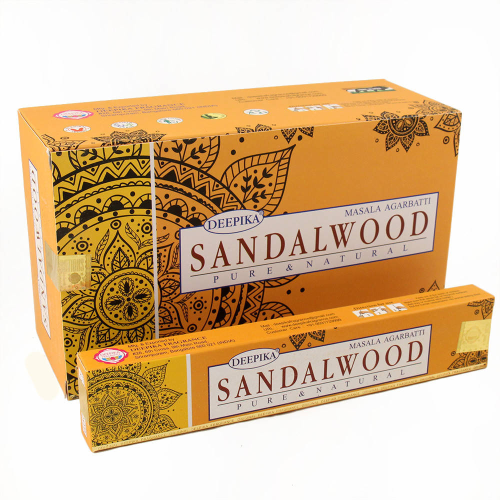 

Ароматические палочки Сандаловое дерево (Sandalwood, Deepika), 15 грамм