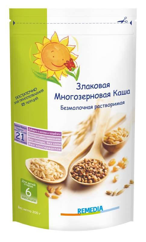 

Remedia Безмолочная многозерновая каша 200г (6м+)