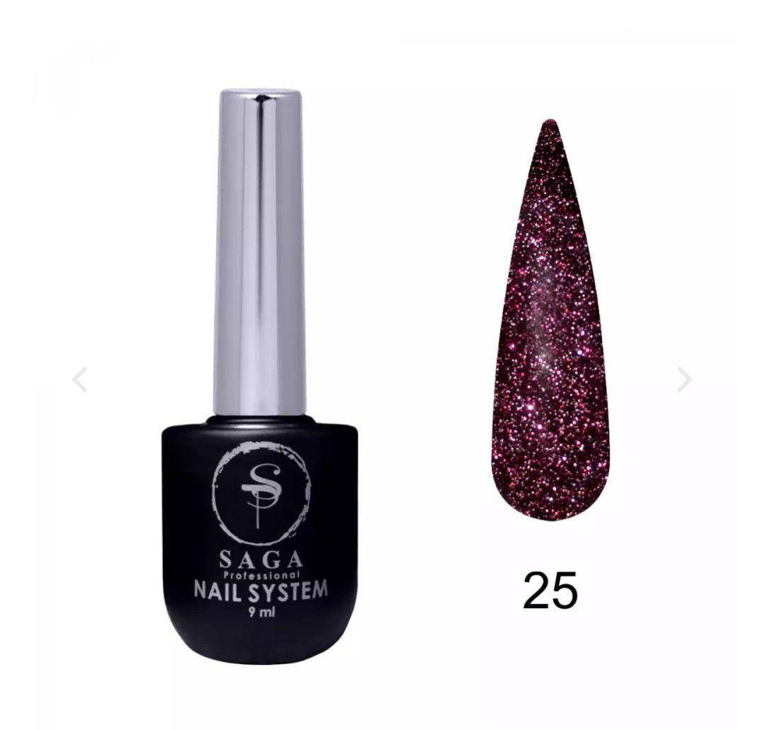 

Гель-лак светоотражающий Saga Professional Fiery gel №25, 8мл