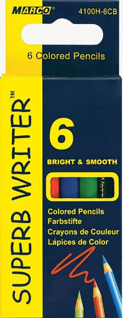 

Карандаш Marco 4100H-6СВ Superb Writer укороченные, Разные цвета