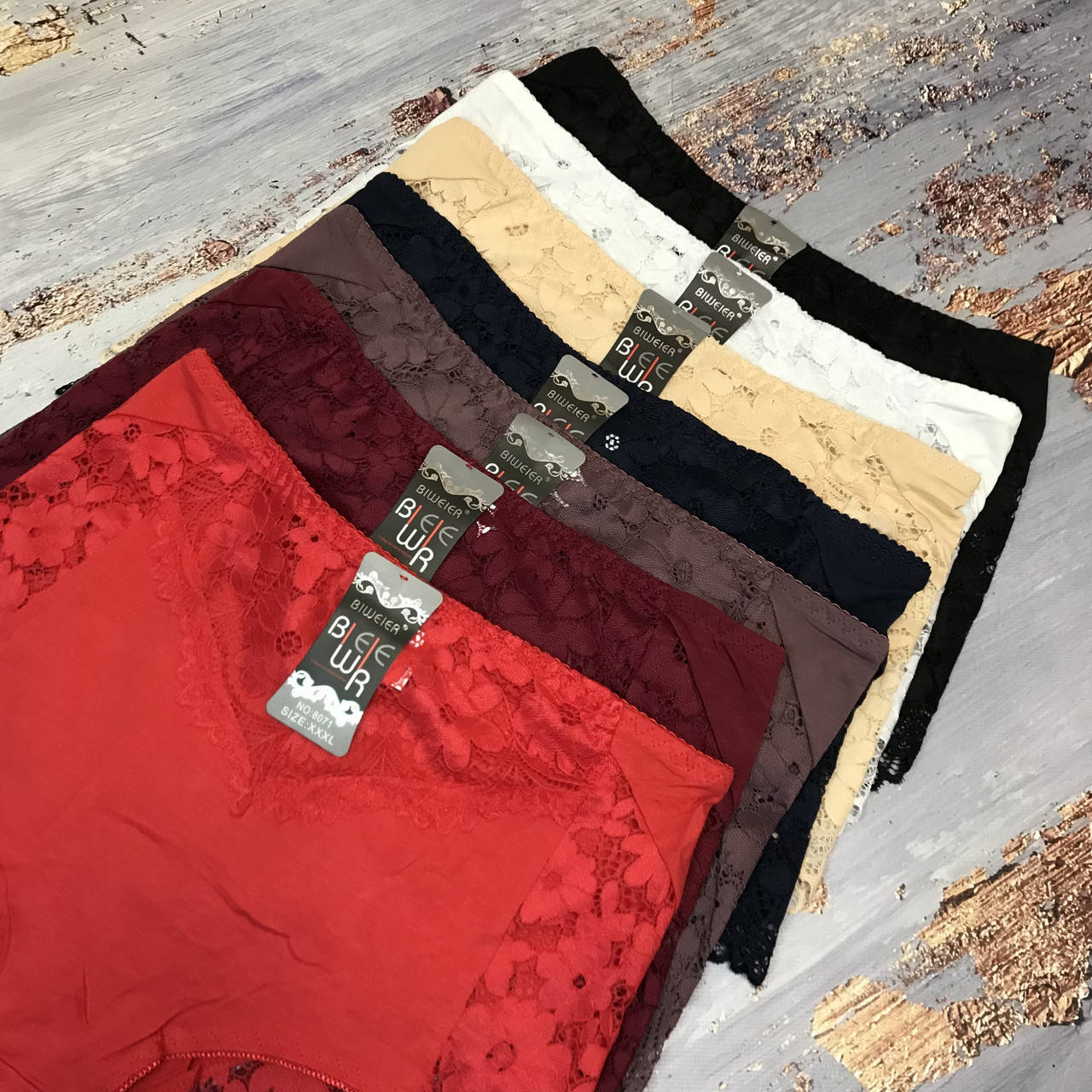 

Трусики женские хлопковые Biweier стрейч средняя посадка XL(50-52), Разные цвета