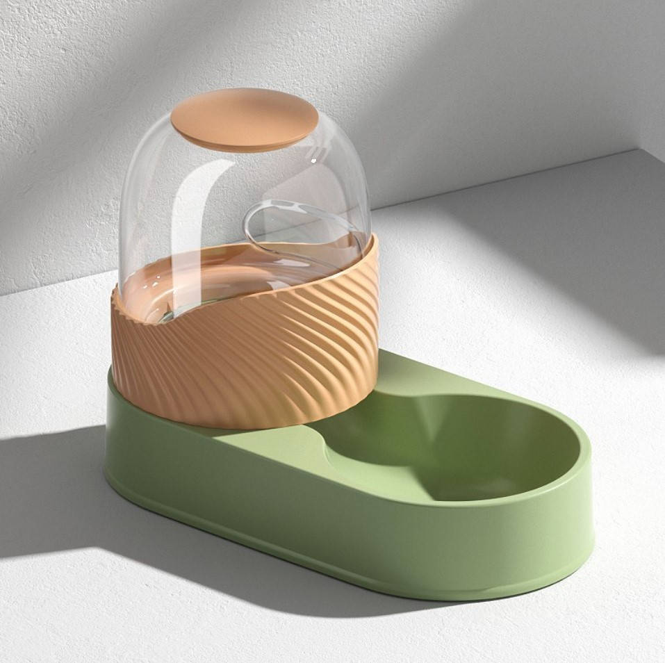 

Автоматическая кормушка интерьерная для собак кошек премиум, Оливковый