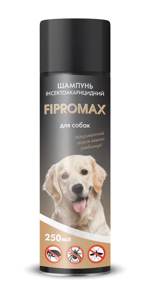 

Шампунь от блох и клещей для собак средних и больших пород с пропоскуром Fipromax 250 мл