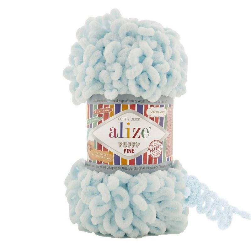 

Alize Puffy Fine (Ализе Пуффи Файн) мятный №522 (Пряжа, нитки для вязания руками), Мята