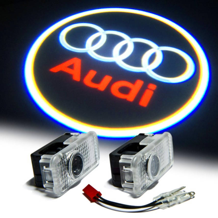 

Подсветка дверей с логотипом авто Audi (Ауди). Подсветка в двери led