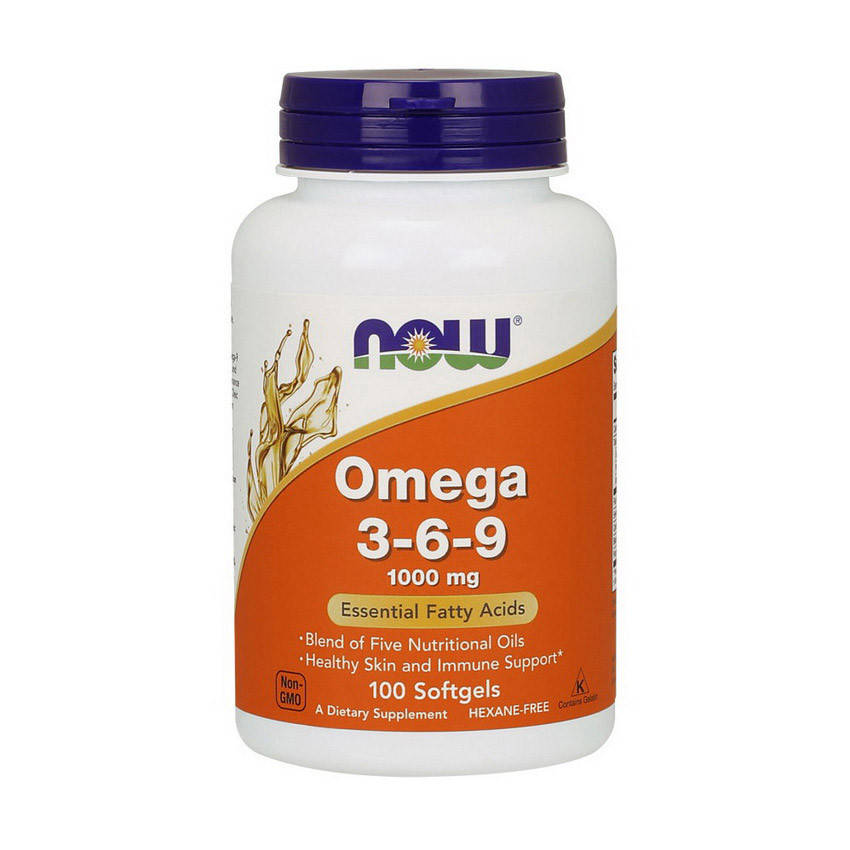 

Омега 3-6-9 "Omega 3-6-9" Now Foods, 1000 мг, 100 капсул