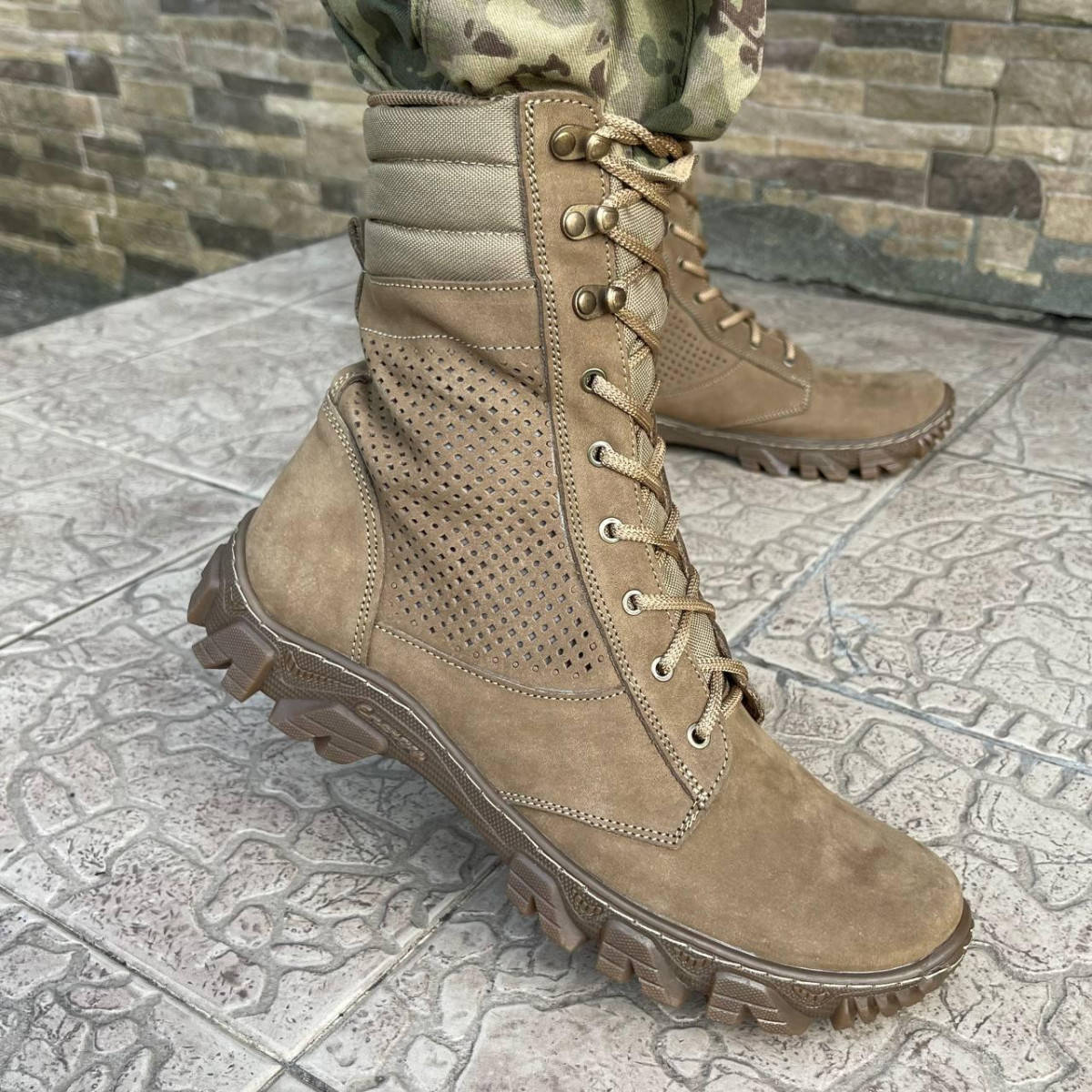 

Берцы летние тактические ВСУ (ЗСУ) 6713 42 р 27 см коричневые, Коричневый