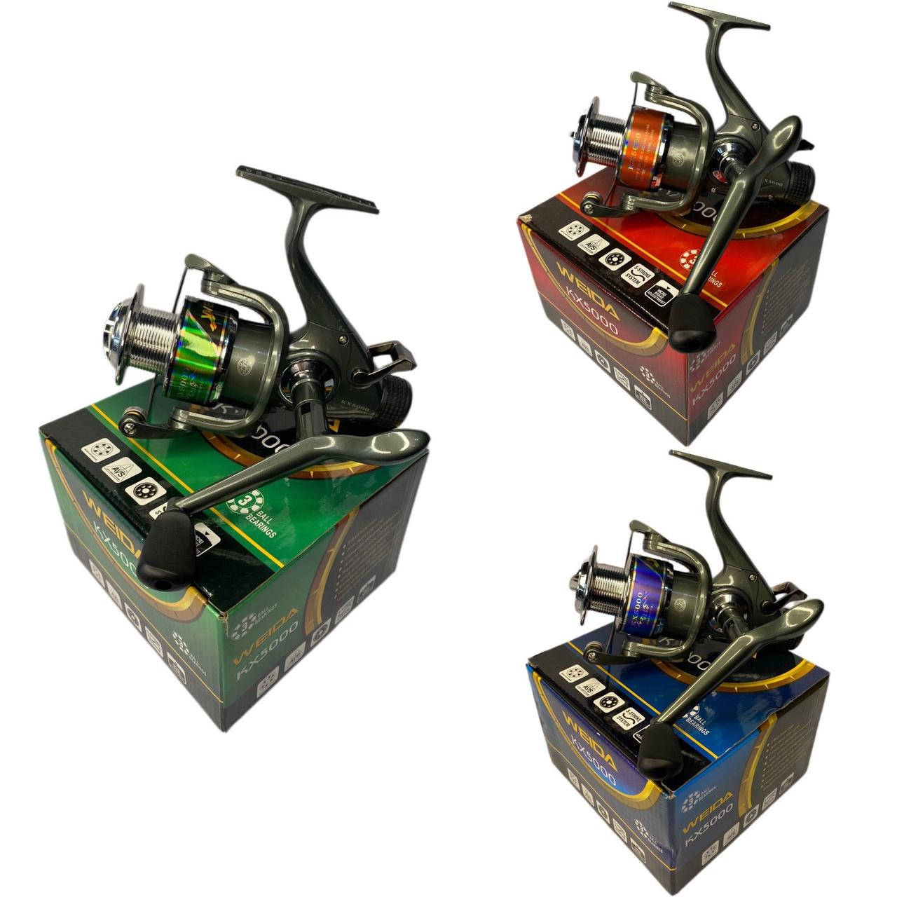

Карповая катушка с бейтрайннером Weida KX  (3bb) зелёный