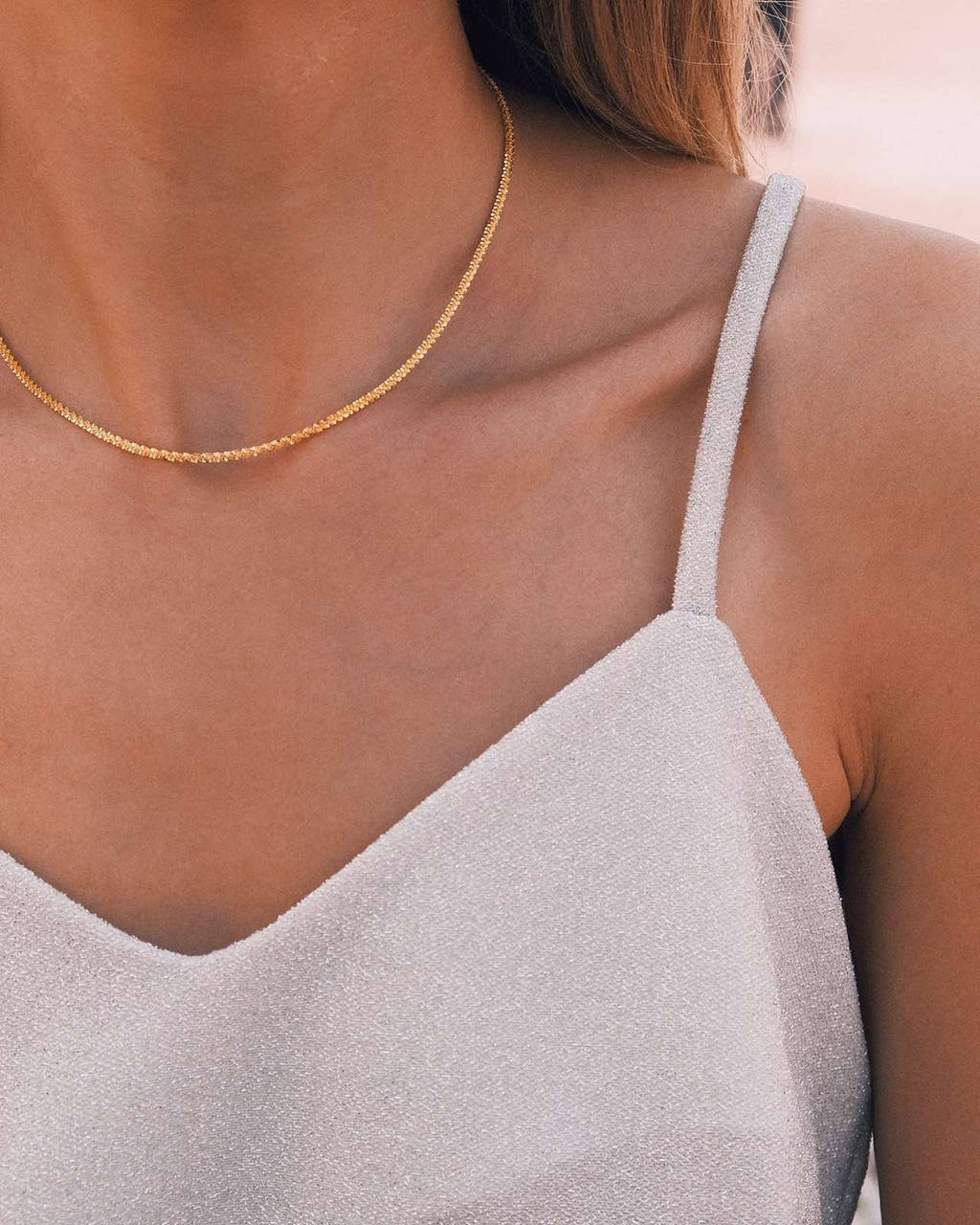 

S925 серебряная подвеска - Неймовірний ланцюжок, Позолота