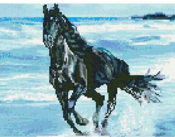 

Алмазная вышивка мозаика круглыми камнями Лошадь 30*40см Rainbow Art Картины стразами