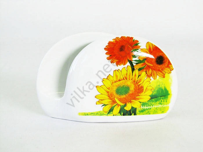 

Салфетница керамическая Три подсолнуха w 12 cm h 8 cm