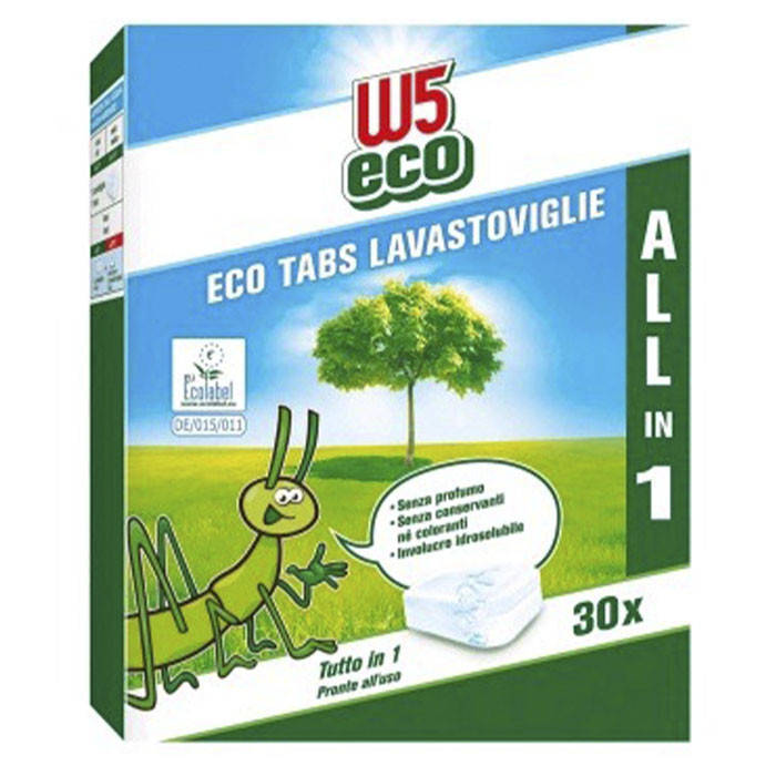 

Таблетки для посудомойки W5 Eco экологические 30 шт