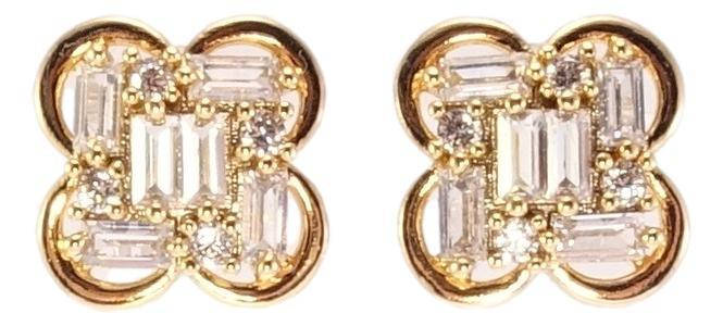 

Серьги Xuping Позолота 18K гвоздики (пусеты) "Цветочки с цирконием"