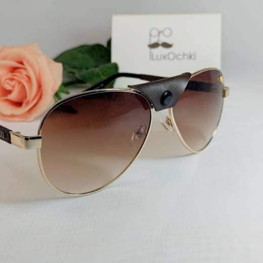 

Стильные солнцезащитные очки капли(авиаторы) Lacoste, Коричневый