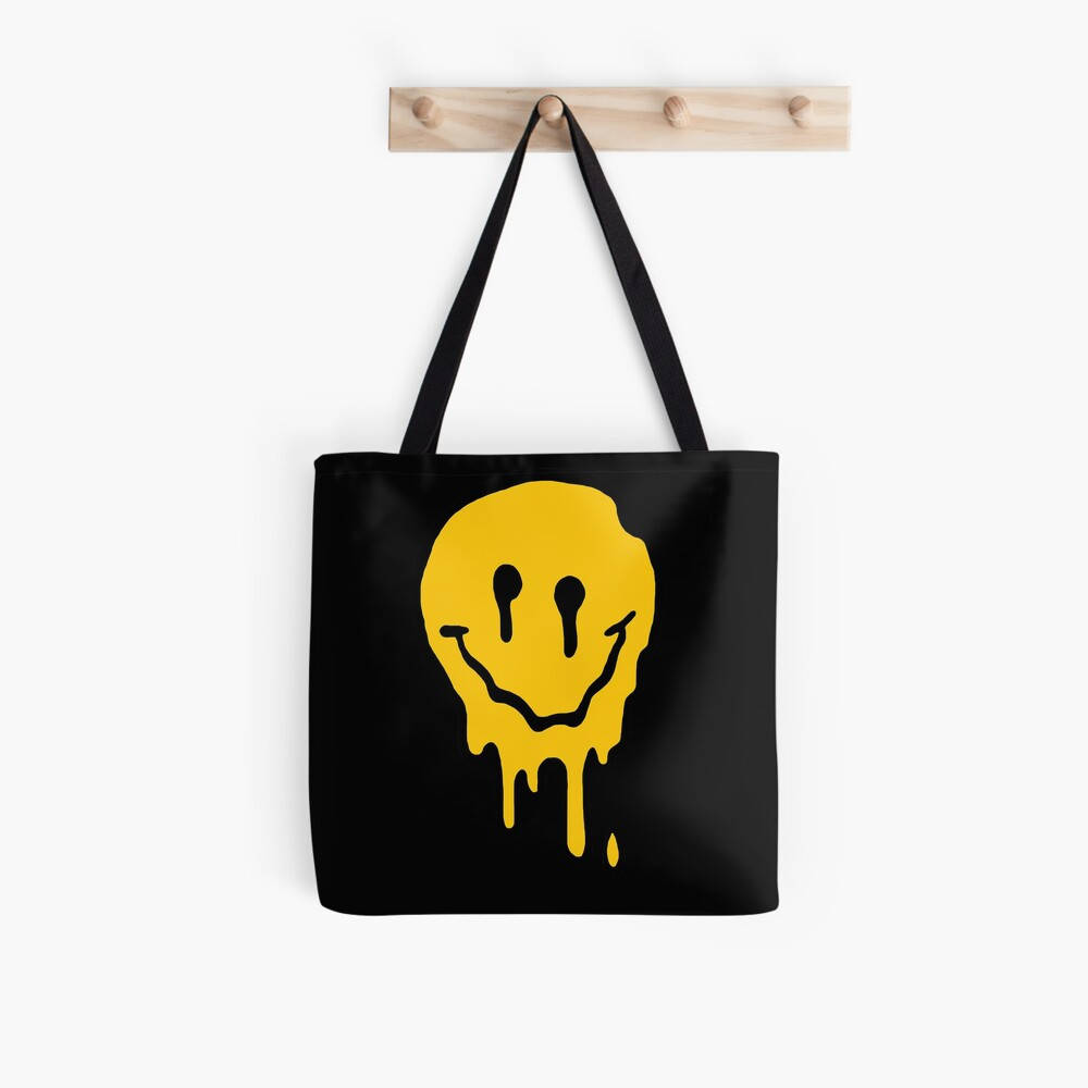 

Эко сумка шоппер Acid Smile Logo унисекс Смайл, Черный