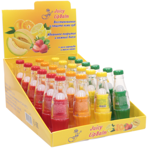 

Блеск-бальзам для губ FFleur Juicy Balm LB-19 MIX № MIX А клубника/апельсин/лимон/дыня