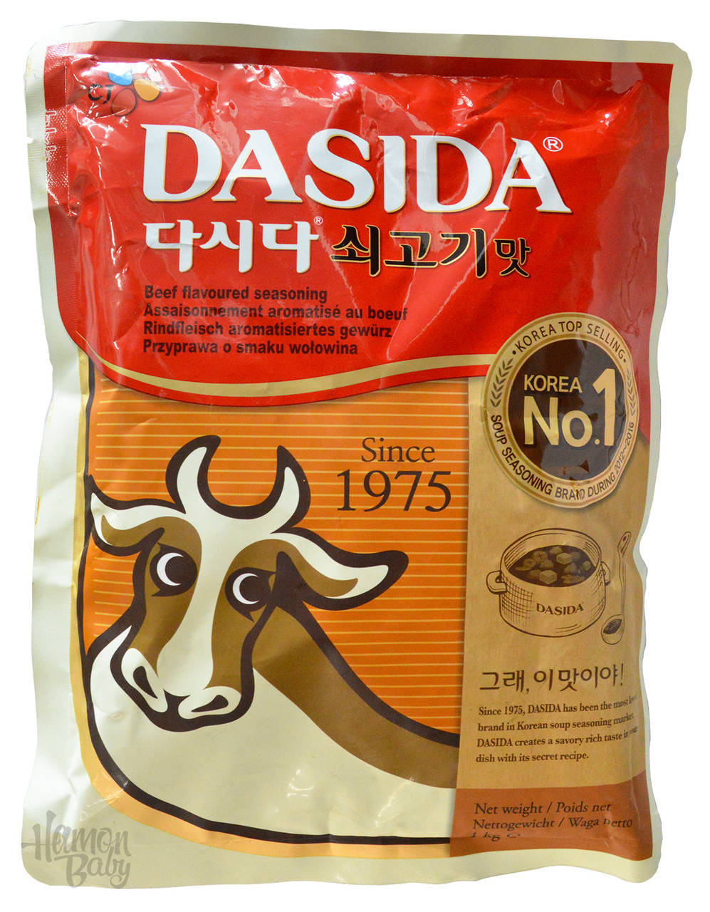 

Приправа Дашида (Dashida) со вкусом говядины, 1 кг, ТМ CJ CheilJedang, Южная Корея