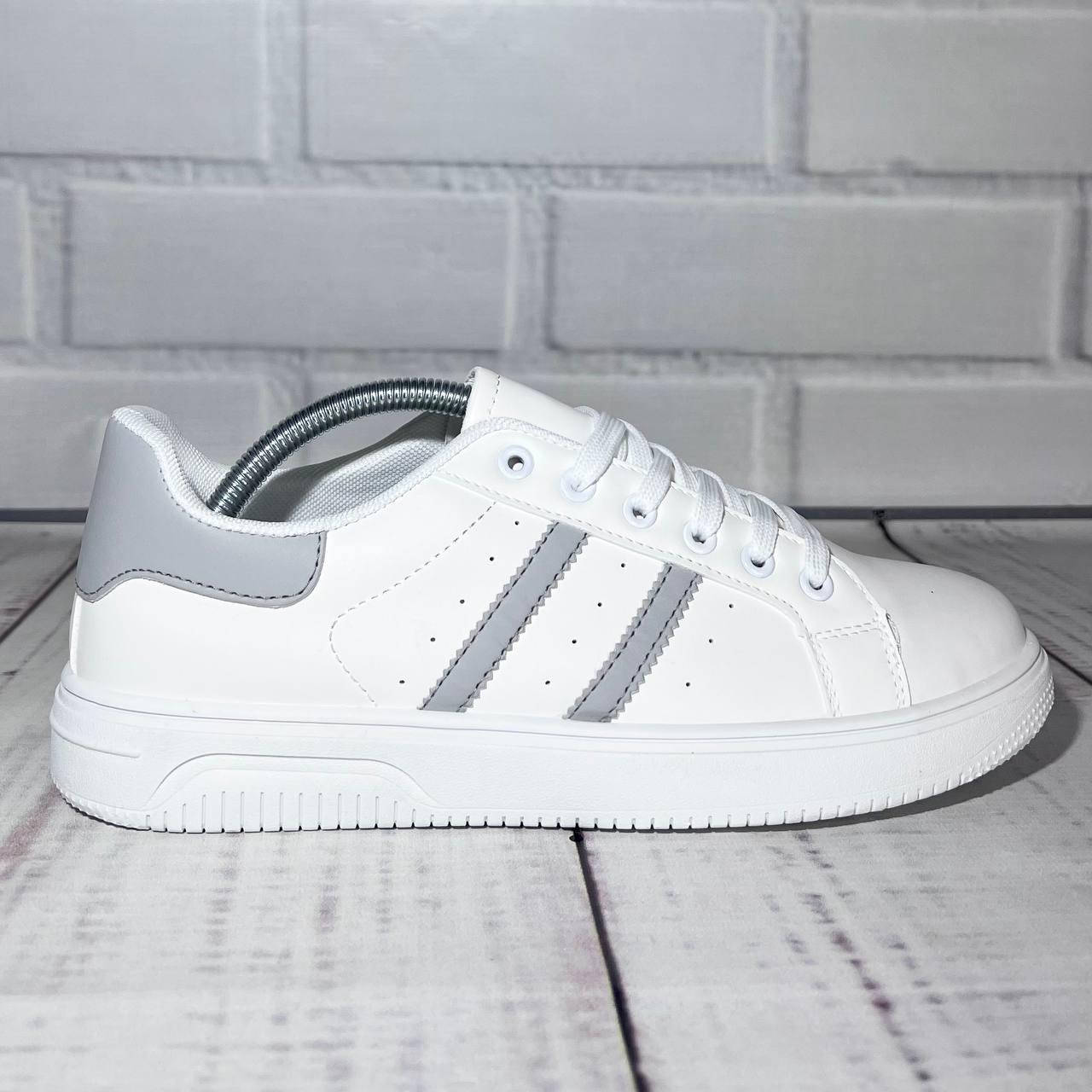 

Мужские кроссовки, мужская обувь, мужские кеды, white&gray 44, Белый
