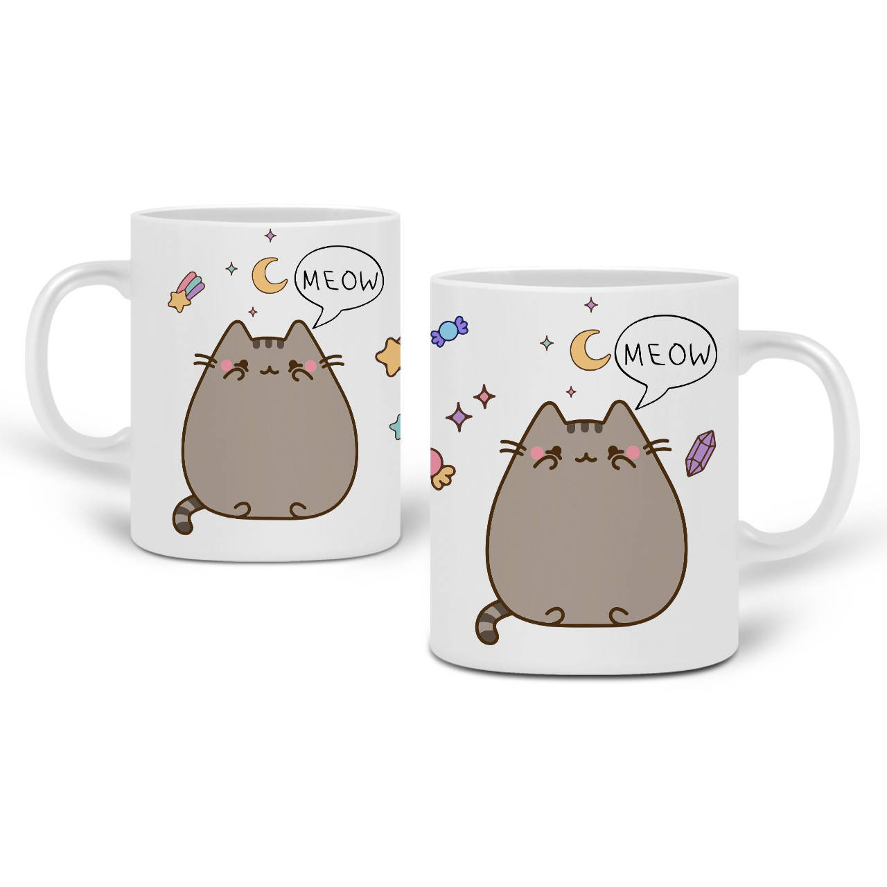 

Кружка Кот Пушин (Pusheen Cat) 330 мл Чашка Керамическая (20259-2853), Белый