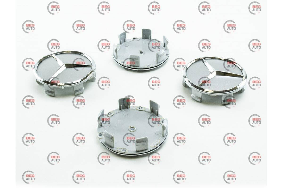 

Колпачок - заглушка диска Mercedes 70/75мм серые (к-т 4шт)