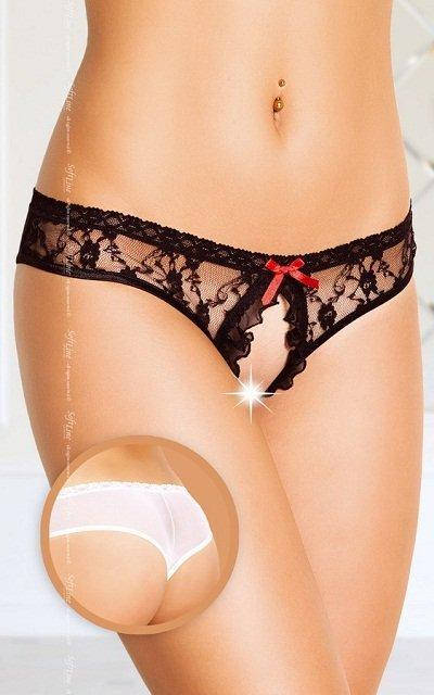 

Сексуальные трусики полупрозрачные с открытым доступом, Черный