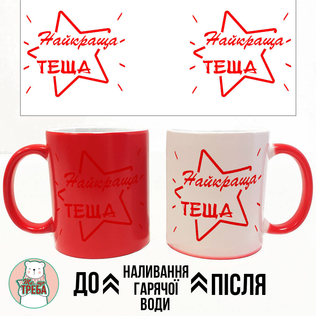 

Горнятко / чашка "Найкраща теща" ХАМЕЛЕОН ЧЕРВОНИЙ, Черный