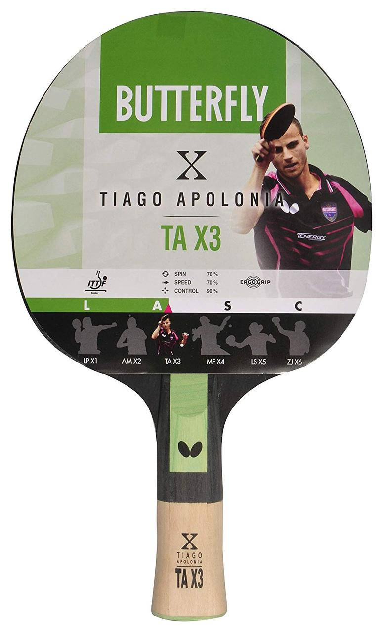 

Ракетка для настольного тенниса Butterfly Tiago Apolonia TAX3