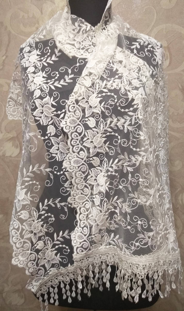 

Накидка на голову для крещения., Белый