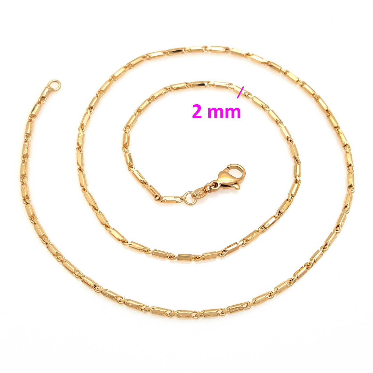 

Цепочка золотая, Сколоченная в круг, р. 45, Xuping, 18К