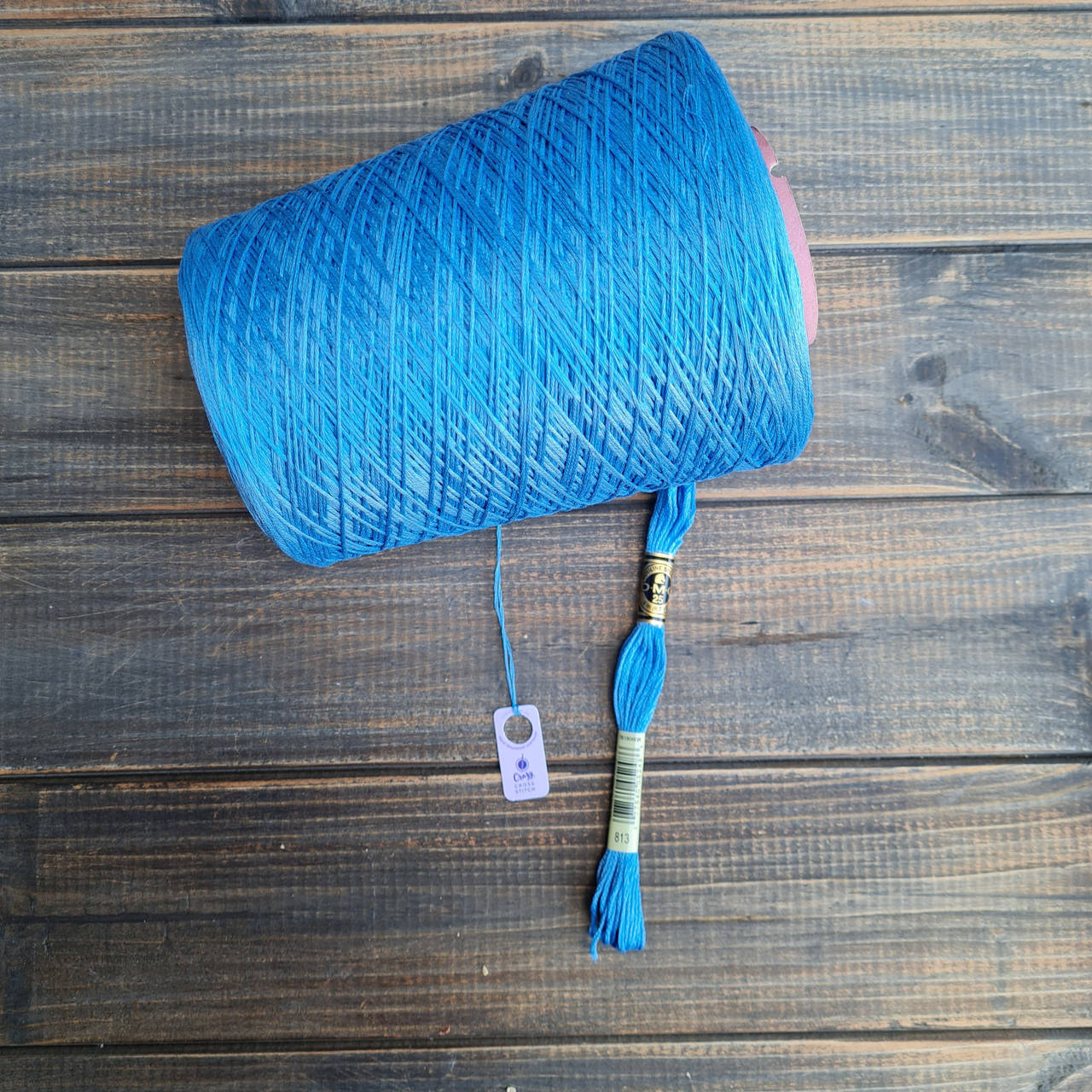 

Мулине DMC 813 Light blue на метраж, Коричневый
