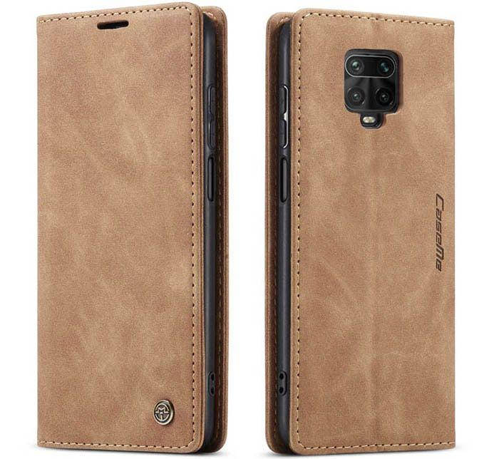 

Чехол книжка с магнитом Xiaomi Redmi Note 9 Pro CaseMe (Сяоми Ксиаоми Редми Ноут Ноте 9 Про), Коричневый