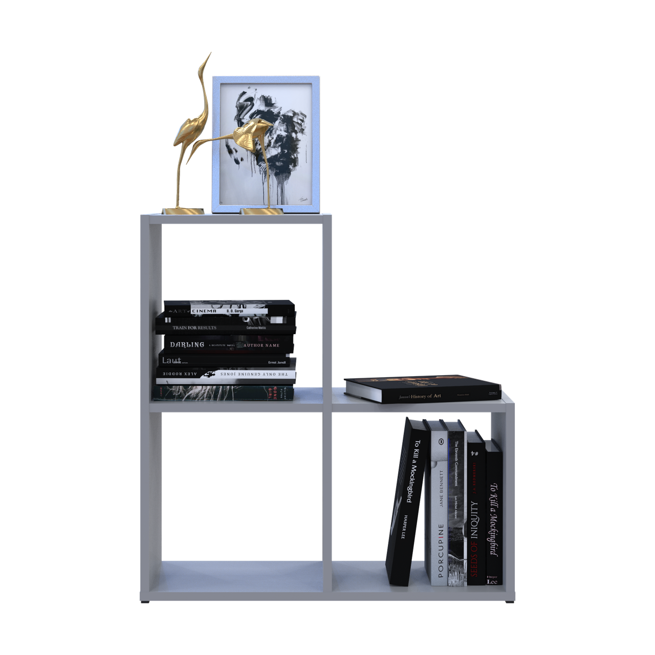 Стелаж Doros Степ 2х2 Сірий відкритий 69х28.8х71.4 (41516177) 3