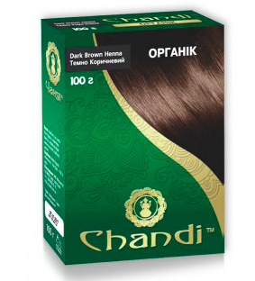 

Краска для волос Хна органик цвет Темно-коричневый Chandi 100 г