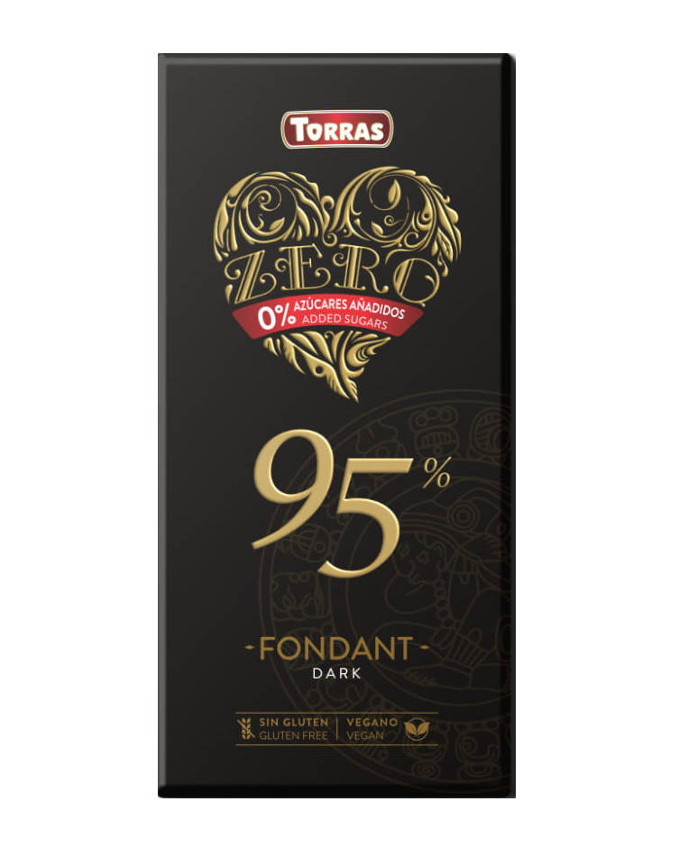 

Шоколад экстра-черный без сахара, без глютена TORRAS Zero 95%, 100 г