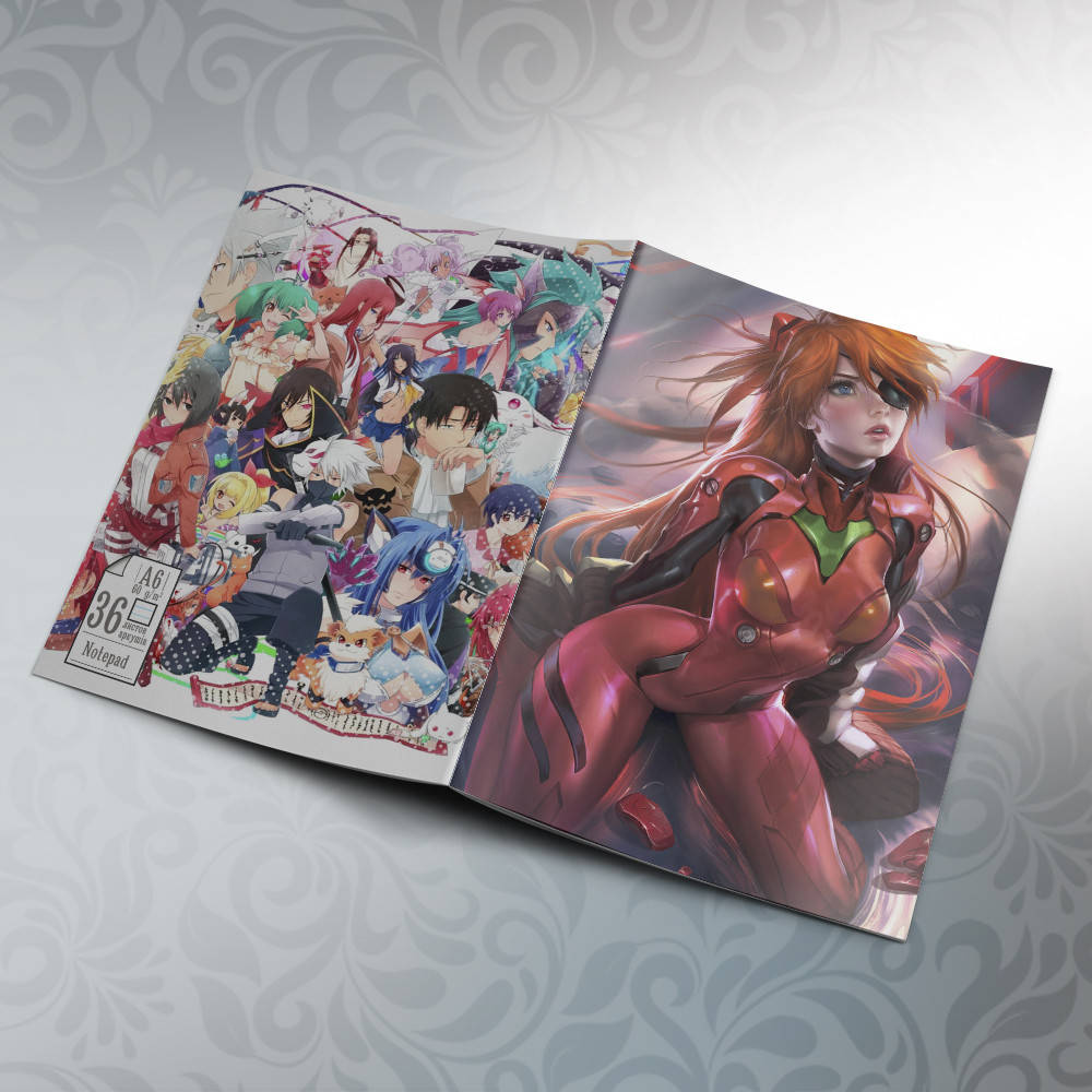 

Блокнот Аниме А6 на скобе Evangelion 36 листов 02