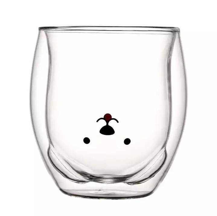 

Стакан c двойными стенками Двойным дном Мишка 250 ml cup003, Прозрачный