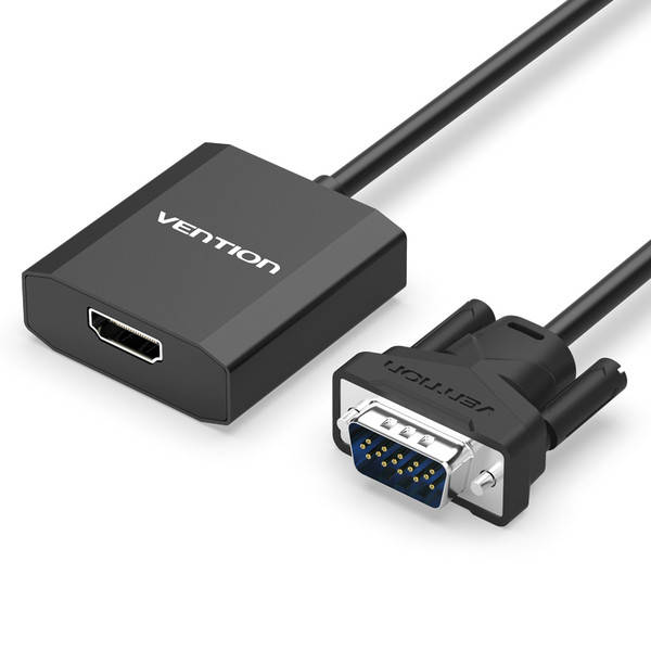 

Переходник Vention VGA-HDMI, 0.15 m, со звуком и питанием (ACEB0), Черный