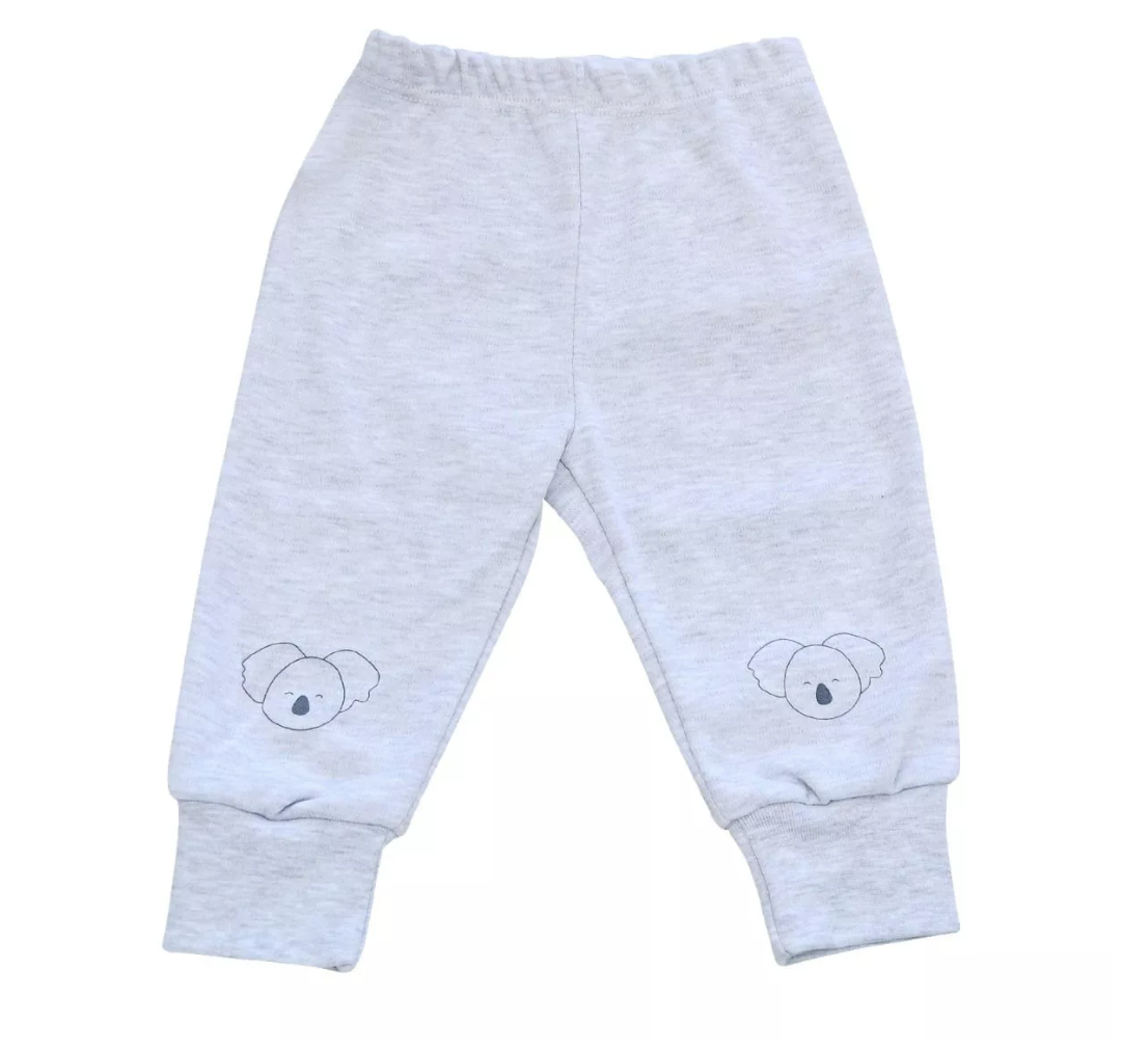 

Трикотажные хлопковые штаны Коала (серый меланж) Minikin