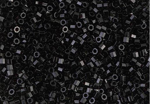 

Японський бісер Miyuki Delica 11/0 Hexcut DBС0010 - Black