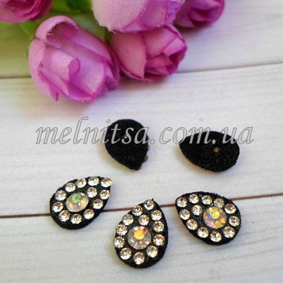 

Стразовый декор на фетровой основе, "Капля", 13 х 10 мм, 1 шт.