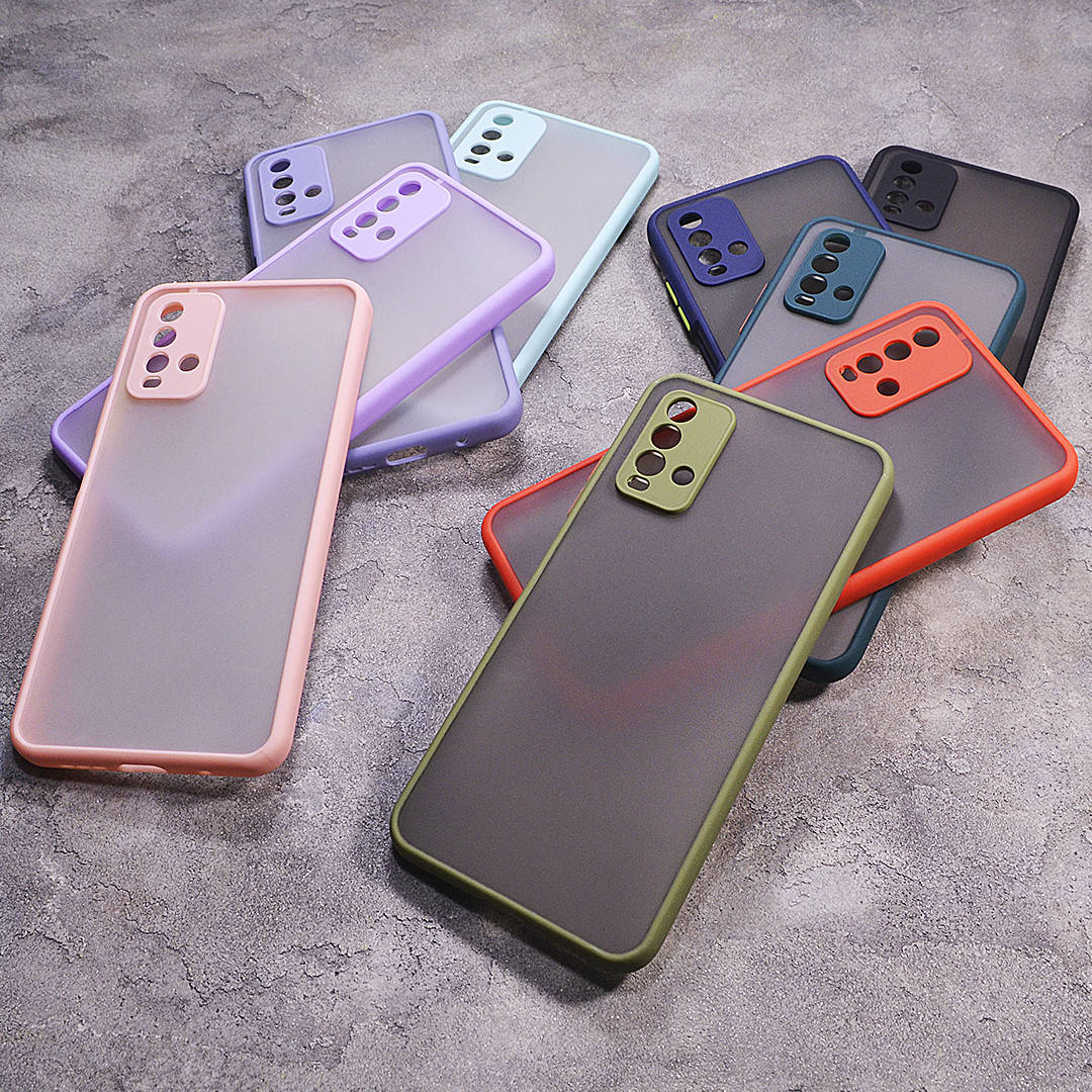 

Пластиковый чехол с цветными боками и защитой на камеру Xiaomi Redmi 9 Power