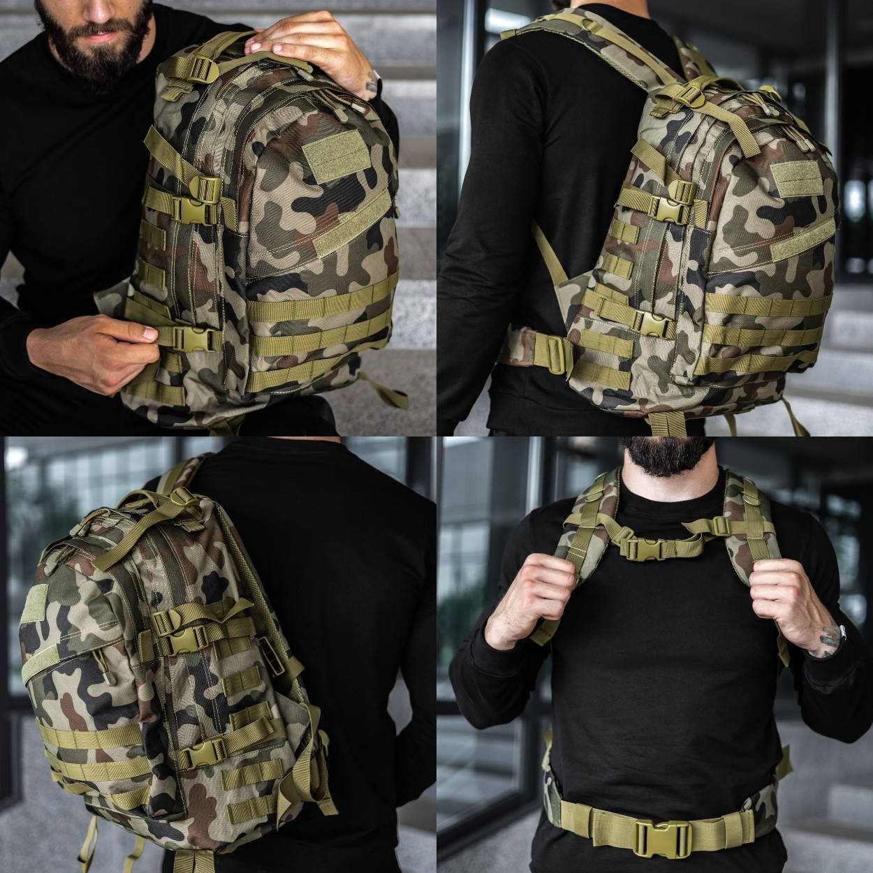 

Современный вместительный тактический армейский рюкзак камуфляж 44л